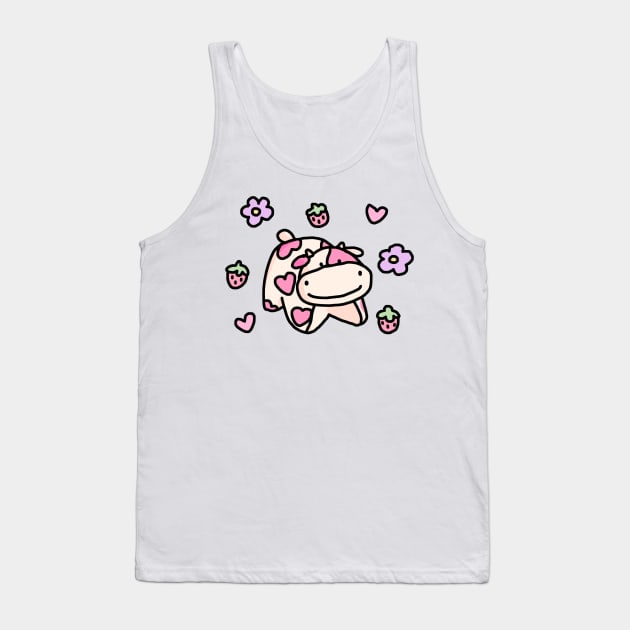 Strawberry Cow Tank Top by maiadrawss